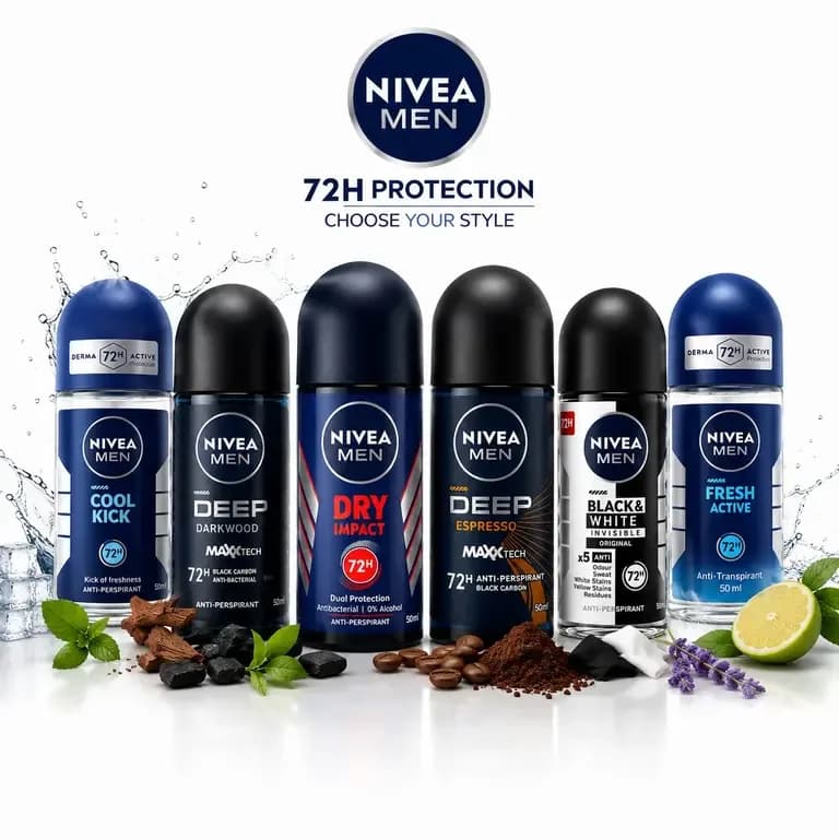 مام رول ضد تعریق مردانه نیوا NIVEA حجم 50 میل